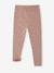 Leggings Lined in Polar Fleece for Girls BROWN LIGHT ALL OVER PRINTED+chocolate+dusky pink+printed grey - vertbaudet enfant 