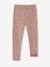 Leggings Lined in Polar Fleece for Girls BROWN LIGHT ALL OVER PRINTED+chocolate+dusky pink+printed grey - vertbaudet enfant 