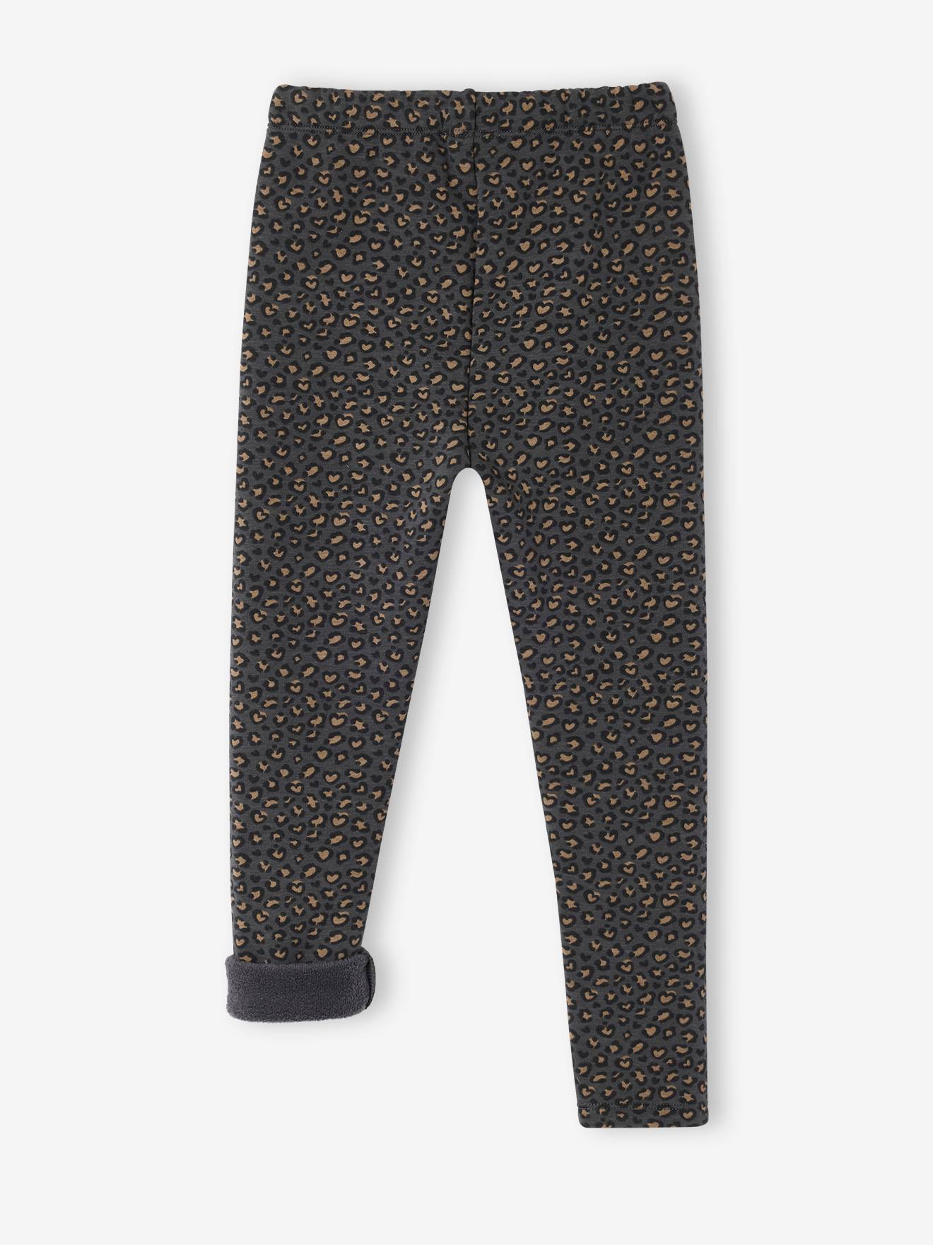 Legging Doublé Polaire Pour Fille - Taille élastique, Chaud Et Doux - Vertbaudet - 7