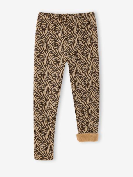 Legging d'hiver doublé en polaire pour bébé fille en tricot de