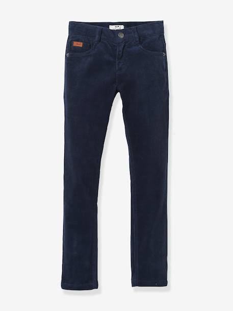 Velour Slim Fit Trousers for Boys, CYRILLUS 6399 - vertbaudet enfant 