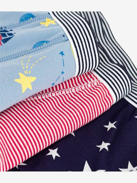 Pack of 3 Printed Cotton Boxers for Boys blue - vertbaudet enfant 