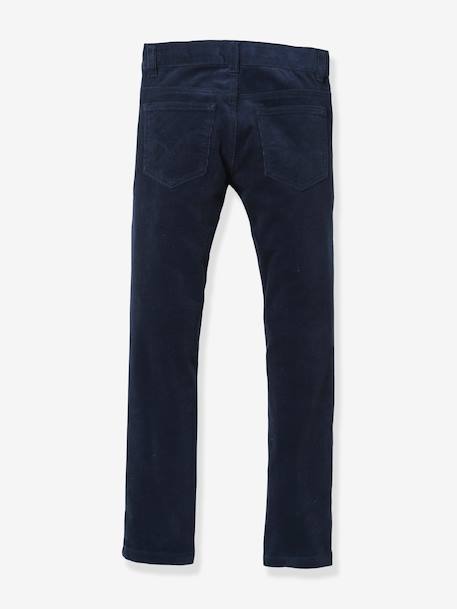 Velour Slim Fit Trousers for Boys, CYRILLUS 6399 - vertbaudet enfant 