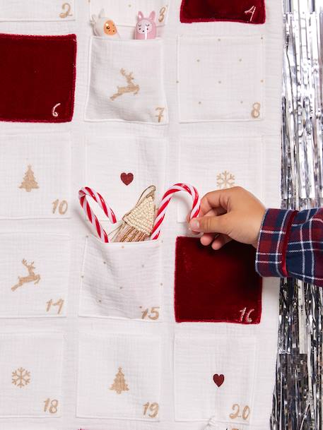 Customisable cotton muslin Advent calendar ecru - vertbaudet enfant 