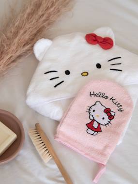 Nursery-Bath Cape & Wash Mitt Gift Set, HELLO KITTY 