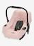 Housse élastiquée pour siège coque 0+ rayé beige+rose thé - vertbaudet enfant 