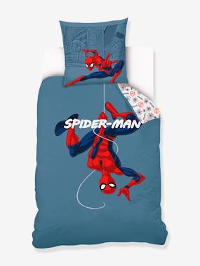 -Parure housse de couette enfant et taie d'oreiller Marvel Spiderman 