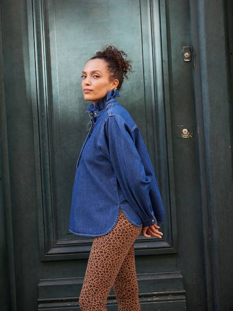 Smock-Style Denim Blouse for Women, Family Capsule Collection double stone - vertbaudet enfant 