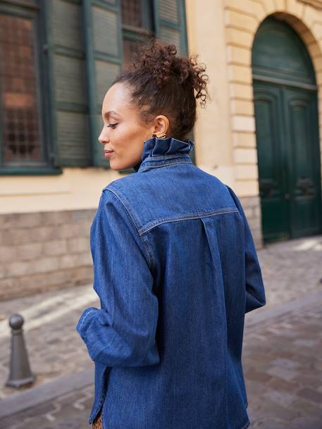 Smock-Style Denim Blouse for Women, Family Capsule Collection double stone - vertbaudet enfant 