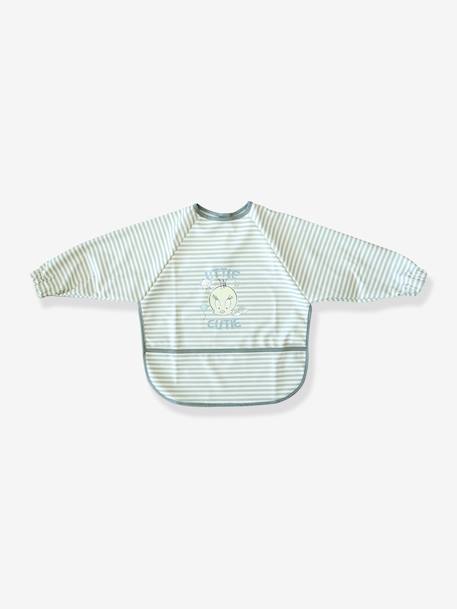 Apron bib for babies Tweety LONEY TUNES striped grey - vertbaudet enfant 