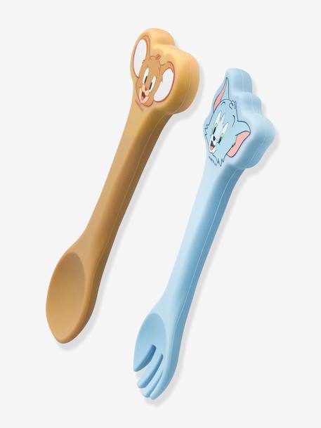 Tom & Jerry Cutlery Set for Babies, LOONEY TUNES yellow - vertbaudet enfant 