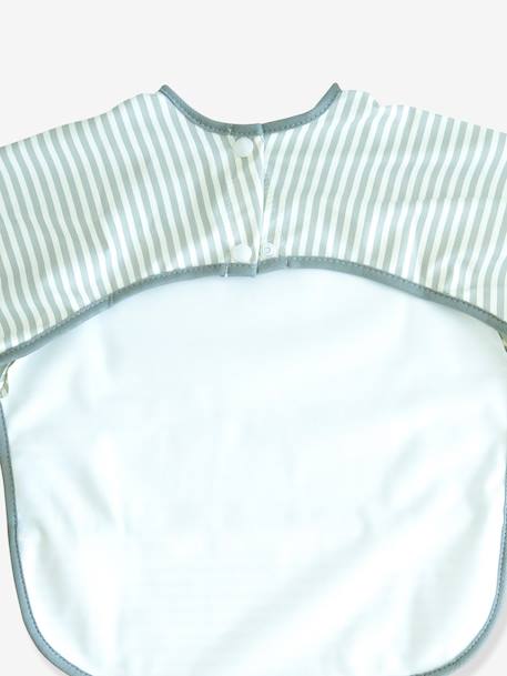 Apron bib for babies Tweety LONEY TUNES striped grey - vertbaudet enfant 