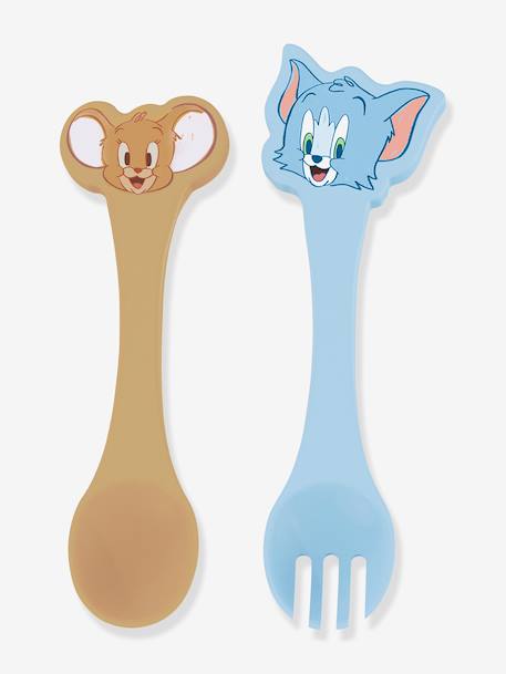 Tom & Jerry Cutlery Set for Babies, LOONEY TUNES yellow - vertbaudet enfant 