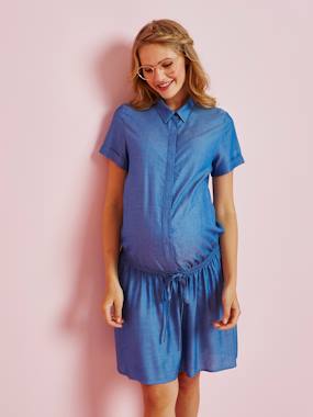 Maternity-Maternity Shirt Dress