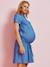 Maternity Shirt Dress BLUE LIGHT SOLID - vertbaudet enfant 