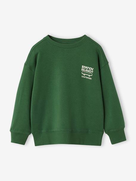 Sweat couleur motif poitrine Basics garçon grenadine+pistache+vert - vertbaudet enfant 