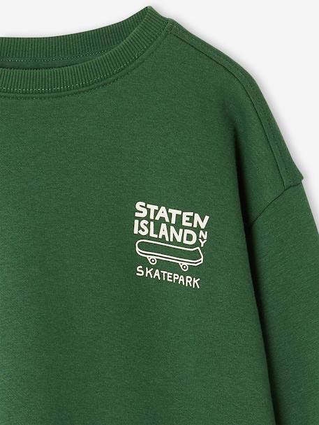 Sweat couleur motif poitrine Basics garçon grenadine+pistache+vert - vertbaudet enfant 