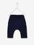 Trousers in Cotton Fleece, for Newborn Babies Dark Blue+Light Grey - vertbaudet enfant 