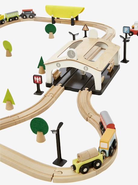 Train Circuit, 66 Pieces Multi - vertbaudet enfant 