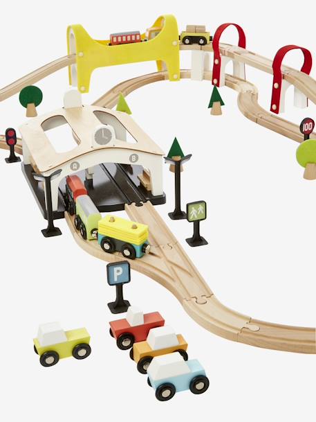 Train Circuit, 66 Pieces Multi - vertbaudet enfant 