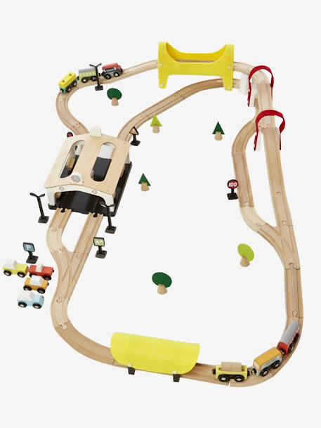 Train Circuit, 66 Pieces Multi - vertbaudet enfant 