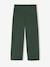 Girls' wide leggings lined with fleece knit emerald green+navy blue - vertbaudet enfant 