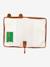 Protège carnet de santé sherpa beige+noix de pécan+rose imprimé - vertbaudet enfant 