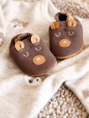 Shoes-Elasticated, Soft Leather Slip-Ons for Babies