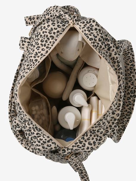 JOIOSA cotton muslin changing bag bronze+ecru+night blue+printed beige - vertbaudet enfant 