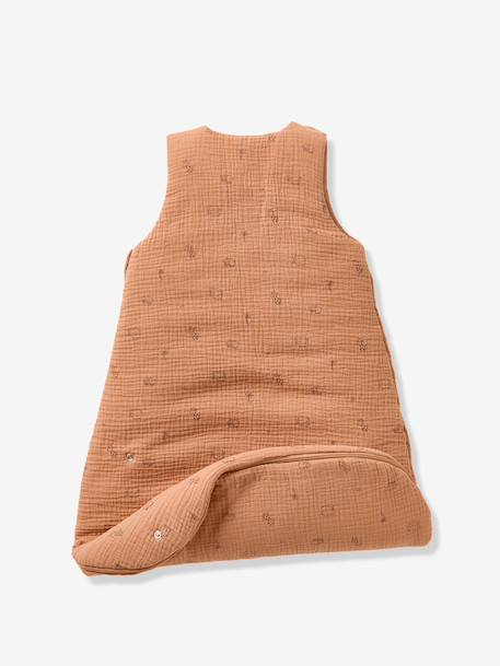 Gigoteuse personnalisable gaze de coton Bio JUNGLE marron imprimé - vertbaudet enfant 