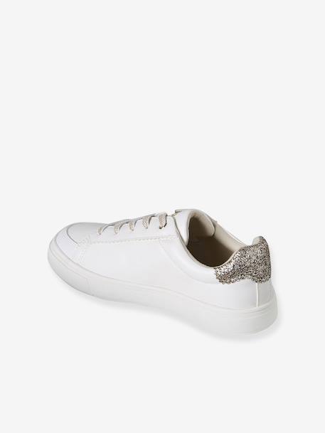 Synthetic Trainers for Girls printed white - vertbaudet enfant 