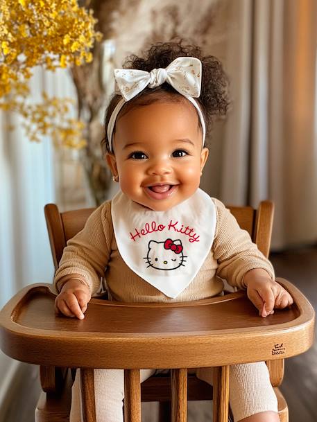 Pack of 2 Hello Kitty baby bandana bibs in cotton gauze white - vertbaudet enfant 