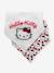 Lot de 2 bavoirs bandana bébé Hello Kitty en gaze de coton blanc - vertbaudet enfant 