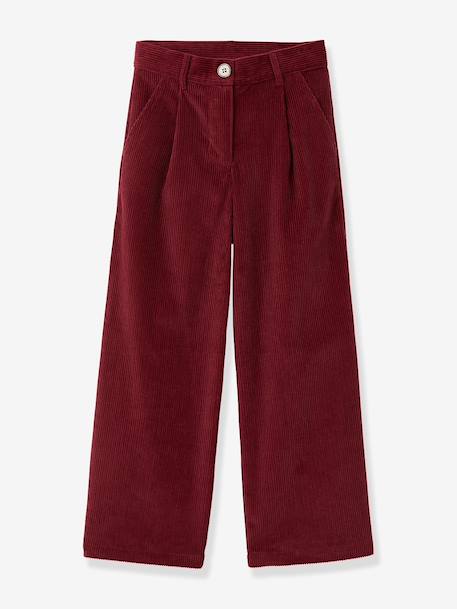 CYRILLUS wide-leg trousers beige+navy blue+raspberry pink - vertbaudet enfant 