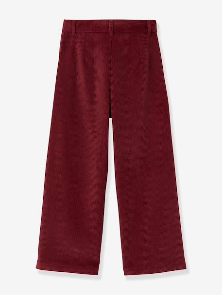 Pantalon large beige+framboise+marine - vertbaudet enfant 