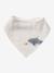 3 Bandana-Style Bibs in Cotton Gauze Brown+cappuccino+ecru+grey blue+Light Green+pale pink+printed beige+sage green+White/Print - vertbaudet enfant 