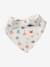 3 Bandana-Style Bibs in Cotton Gauze Brown+cappuccino+ecru+grey blue+Light Green+pale pink+printed beige+sage green+White/Print - vertbaudet enfant 