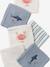 Lot de 6 lingettes lavables beige imprimé+blanc - vertbaudet enfant 