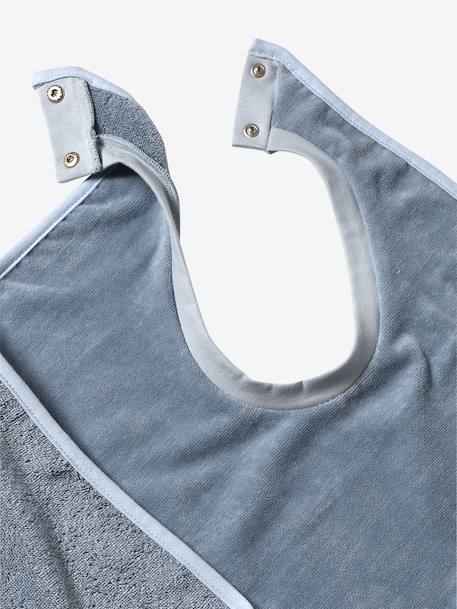 Apron Baby Bath Cape for Parent/Baby cappuccino+grey blue+ochre+terracotta - vertbaudet enfant 