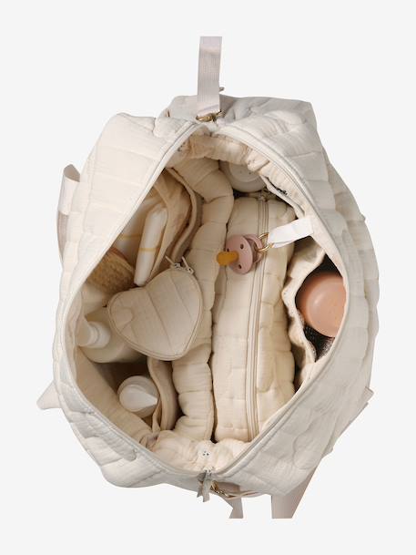 24-hour bag MAMA TEDDY ecru+white - vertbaudet enfant 