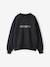 Oversized Leopard Print Slogan Sweatshirt for Girls, JONEN anthracite - vertbaudet enfant 