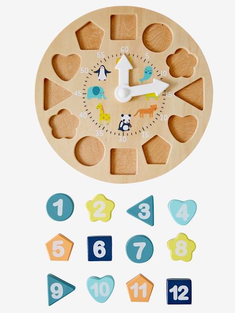 Wooden Educational Clock - FSC® Certified Wood/Multi - vertbaudet enfant 