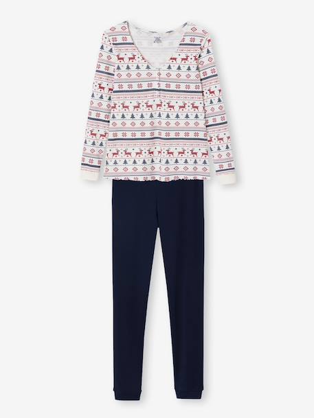 Christmas family 2-piece pyjamas for women night blue - vertbaudet enfant 