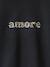 Oversized Leopard Print Slogan Sweatshirt for Girls, JONEN anthracite - vertbaudet enfant 