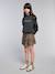 Oversized Leopard Print Slogan Sweatshirt for Girls, JONEN anthracite - vertbaudet enfant 