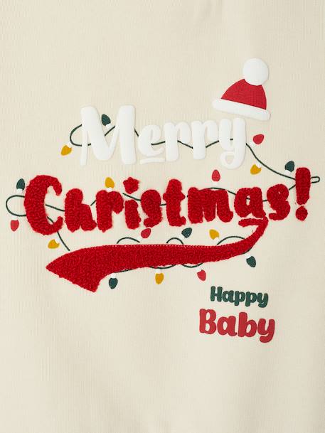 Christmas family capsule sweatshirt for babies vanilla - vertbaudet enfant 