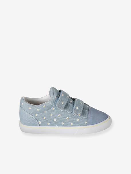 Synthetic trainers with touch 'n' close fastening for babies denim blue - vertbaudet enfant 