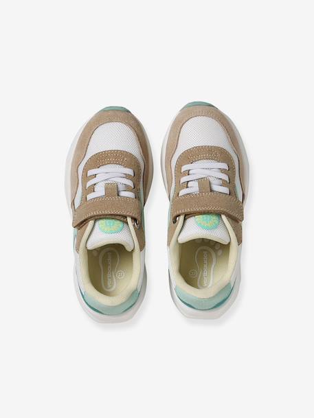 Elasticated Synthetic Trainers for Children set beige+set pink - vertbaudet enfant 