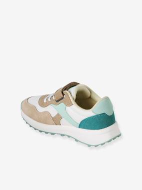 -Baskets enfant textile lacets élastiqués et scratchs