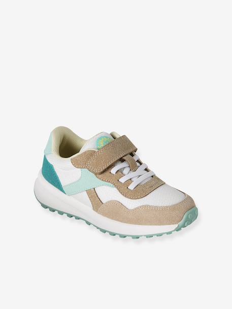 Elasticated Synthetic Trainers for Children set beige+set pink - vertbaudet enfant 